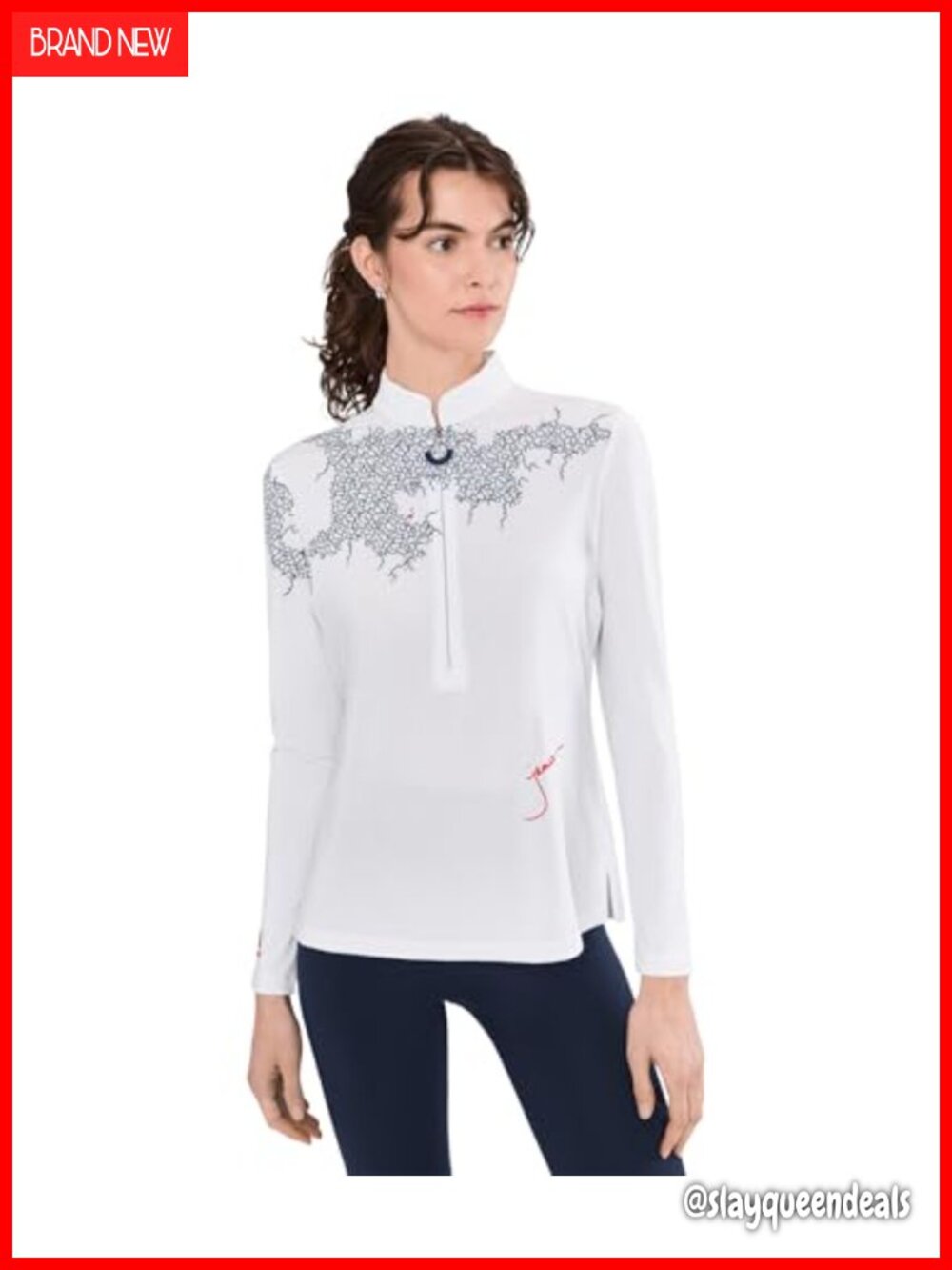 Womens Mesh Mock Neck 1/4 Zip Long Sleeve Active Top Lightweight Stretch